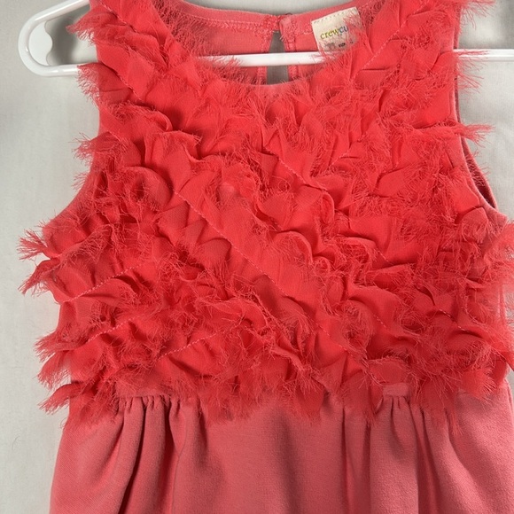 Crewcuts Coral Ruffled Sleeveless Dress -Size 4T - Picture 2 of 4